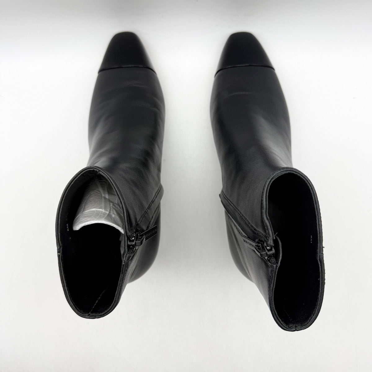 Veronica Beard Womens Cecile Ankle Booties Size 5 M Black Leather Cap Toe NIB