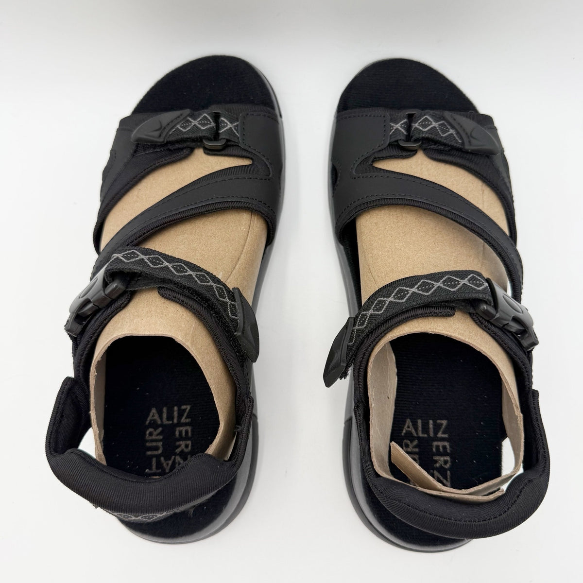 Naturalizer Womens Angeles III Sandals Size 8.5 M EU 38.5 Black Leather NIB