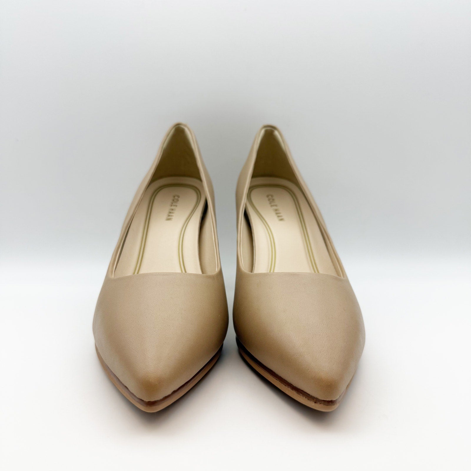 Cole Haan Womens Grand Ambition Pumps US 9.5 B Tan Amphora Leather Heels NWOB