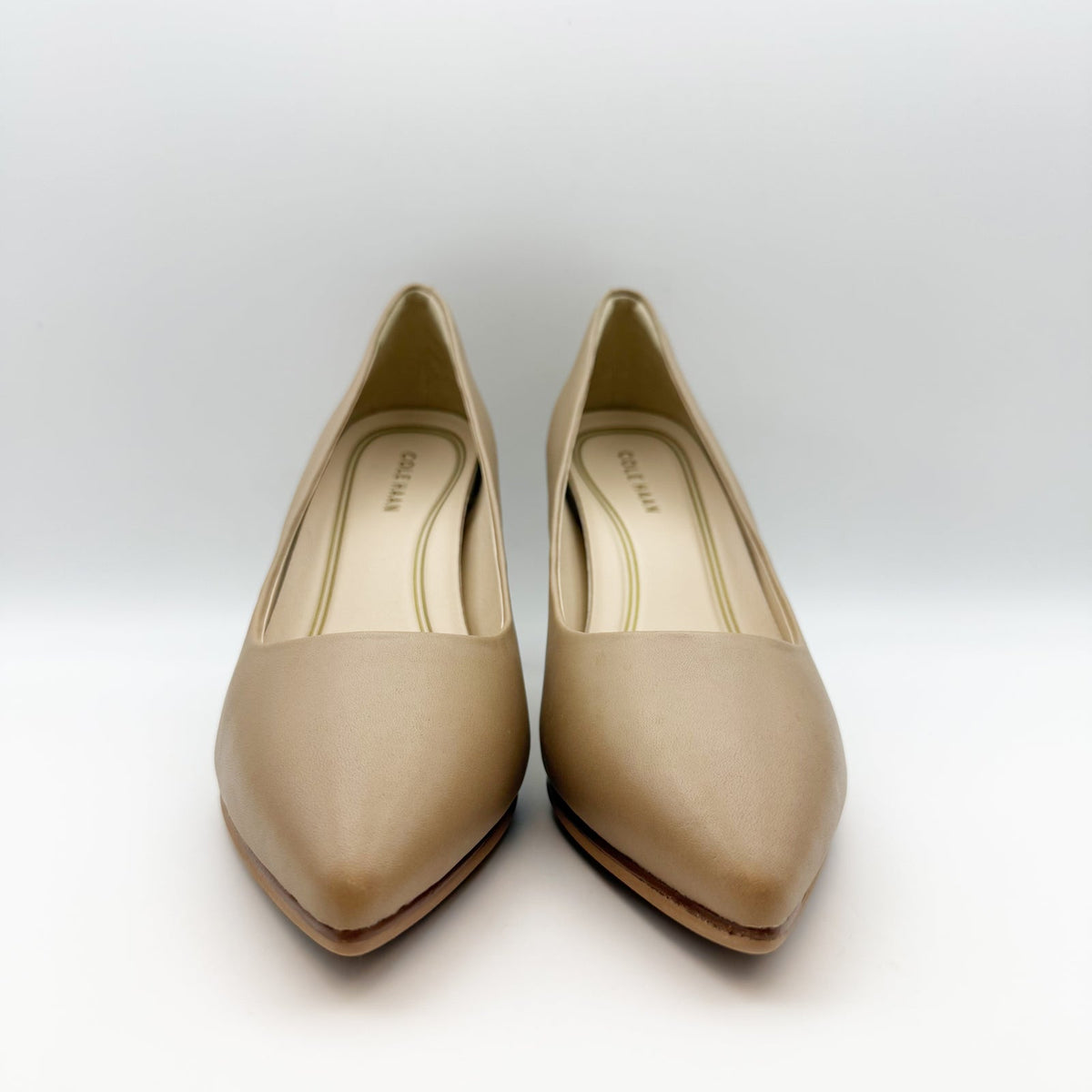 Cole Haan Womens Grand Ambition Pumps Size 9.5 B Tan Amphora Leather Heels NWOB