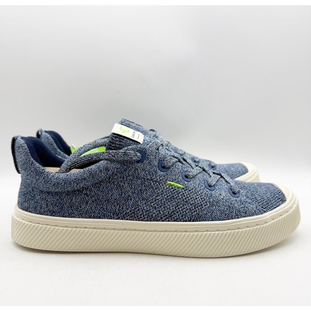 Cariuma IBI Low Casual Sneakers Mens 10 Womens 11.5 Stone Blue Bamboo Knit NIB