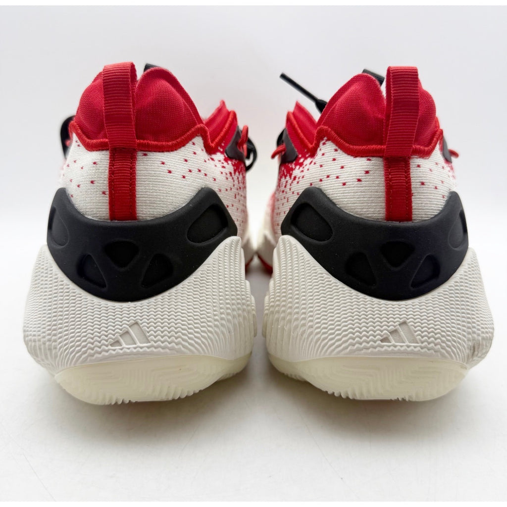 Adidas Mens Trae Young 3 Basketball Shoes US 9 White Red Athletic Sneakers NWOB