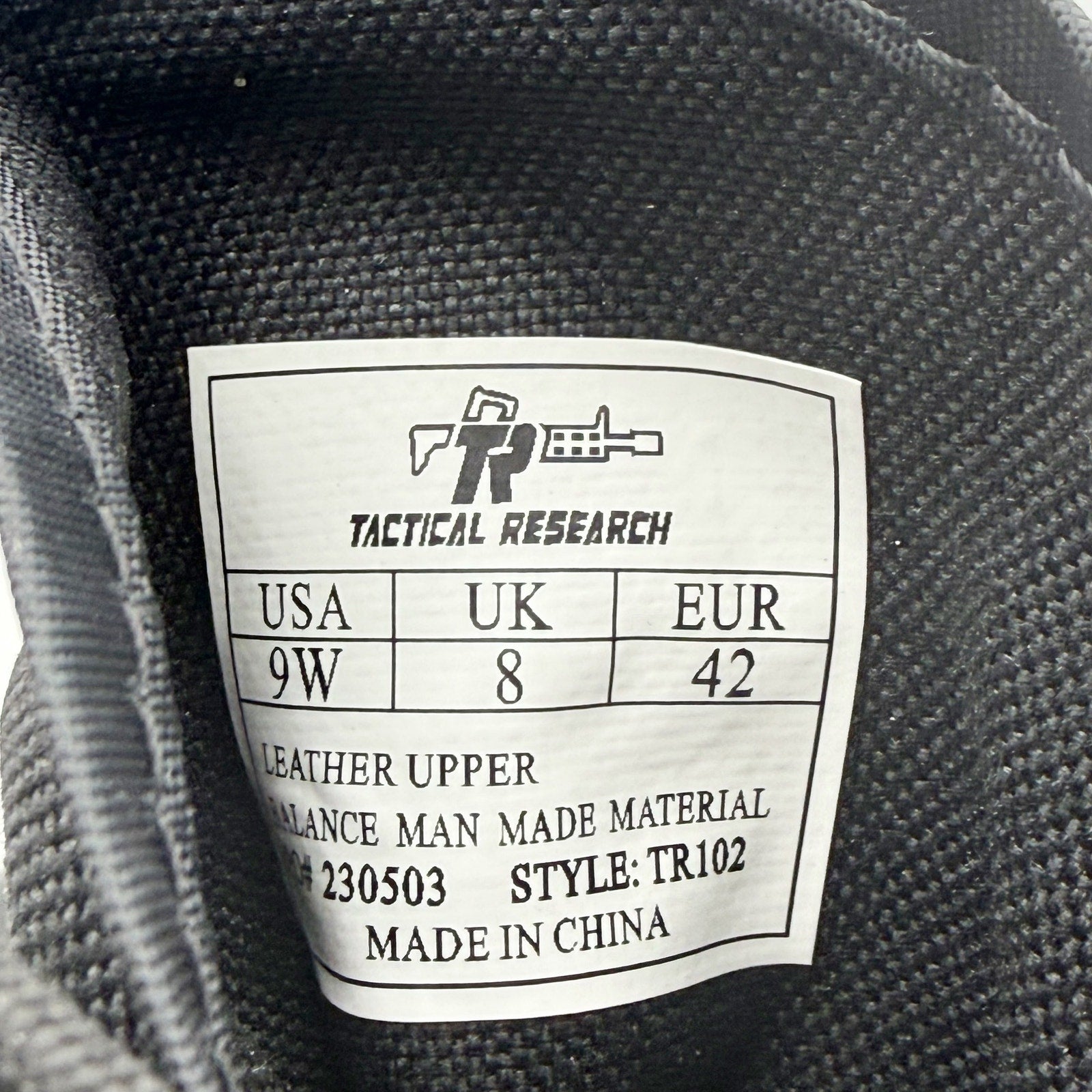 Belleville Mens 8" Mini-Mil TR102 Minimalist Boots US 9 Wide Black NWOB