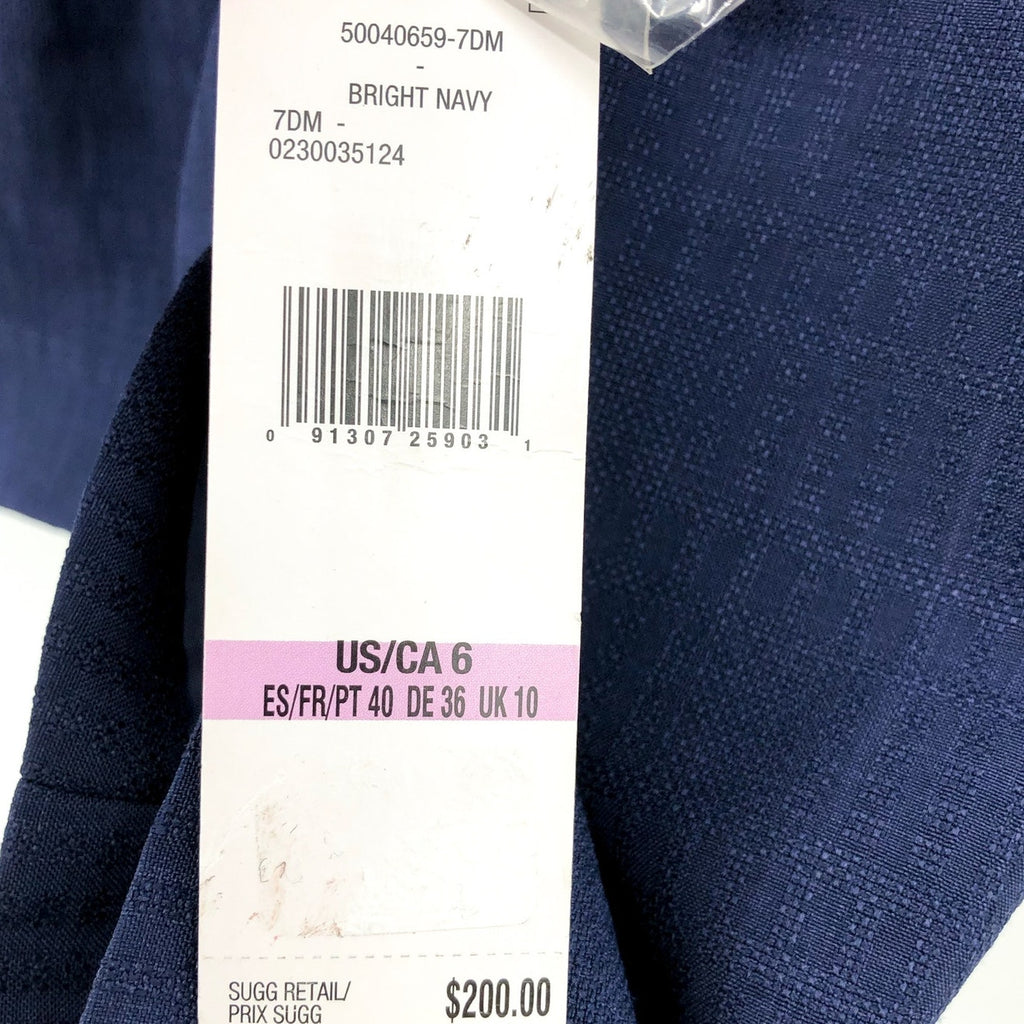LE SUIT Women's Suit Jacket Size 6 Bright Navy Blue Single Button Blazer NWT