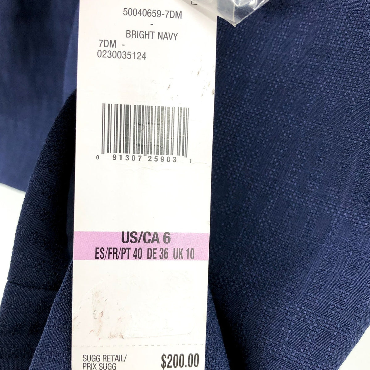LE SUIT Women's Suit Jacket Size 6 Bright Navy Blue Single Button Blazer NWT