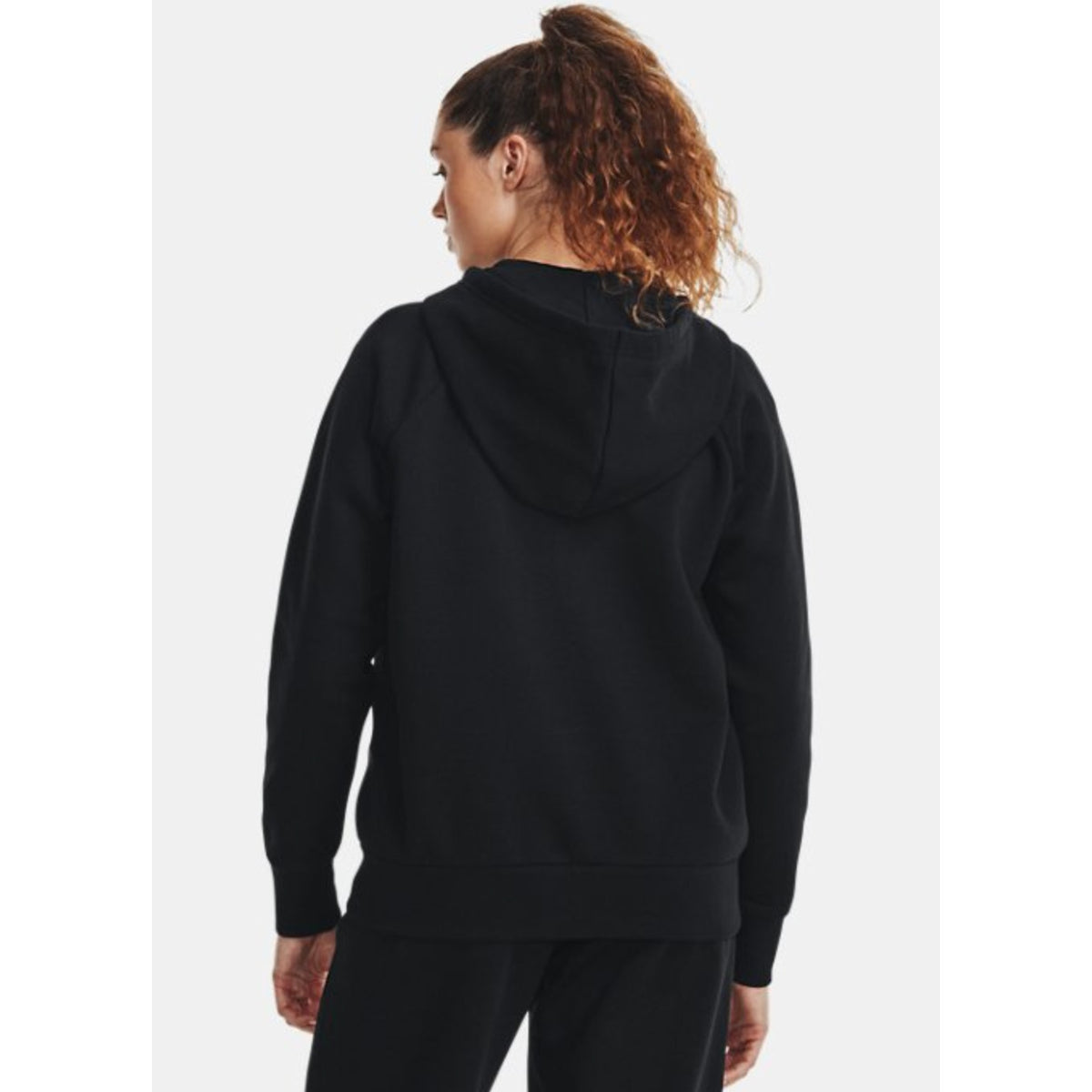 UNDER ARMOUR Womens Rival Fleece Full Zip Hoodie Large Black Sweatshirt NWT