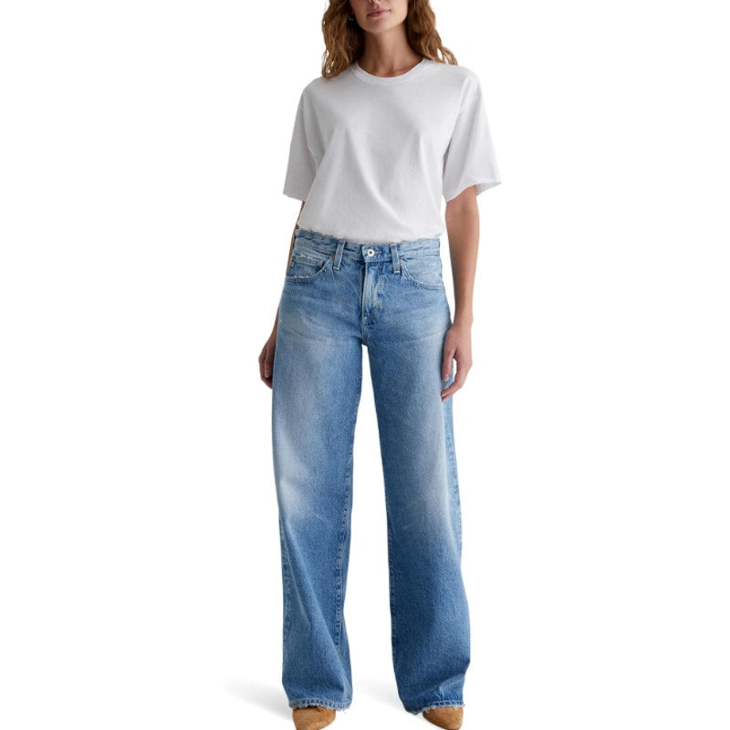 AG ADRIANO GOLDSCHMIED Womens Adria Wide Leg Jeans Size 32 US 14 Divergent NWT