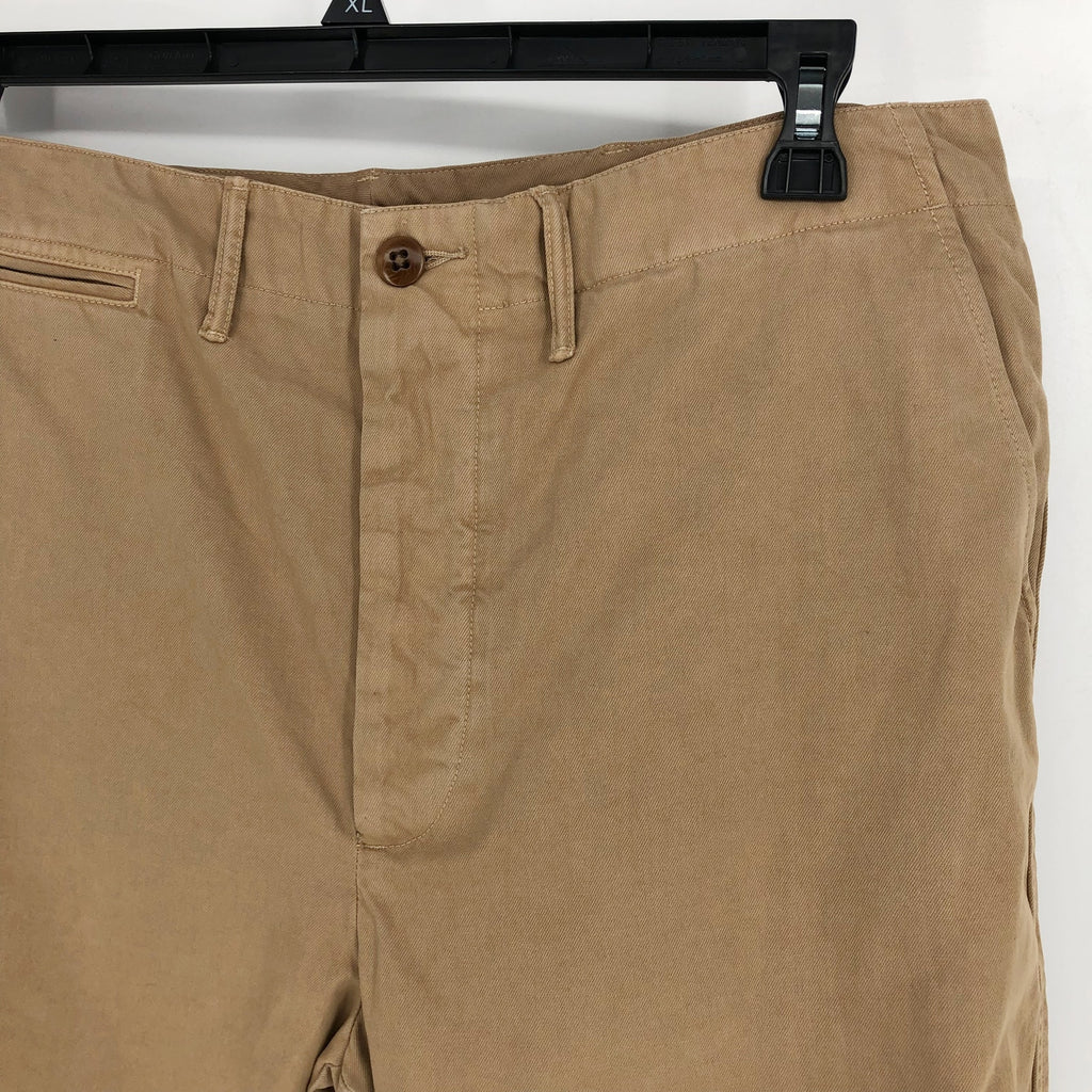 RE/DONE Womens 90s Loose Trousers Size 31 US 12 Tan High Waist Chinos Twill NWOT