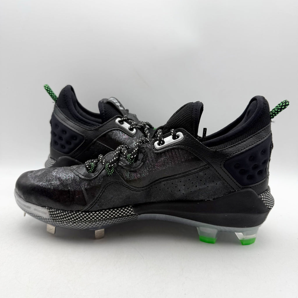 Under Armour Mens Harper 8 Low ST Metal Baseball Cleats US 7.5 Black Green NWOB