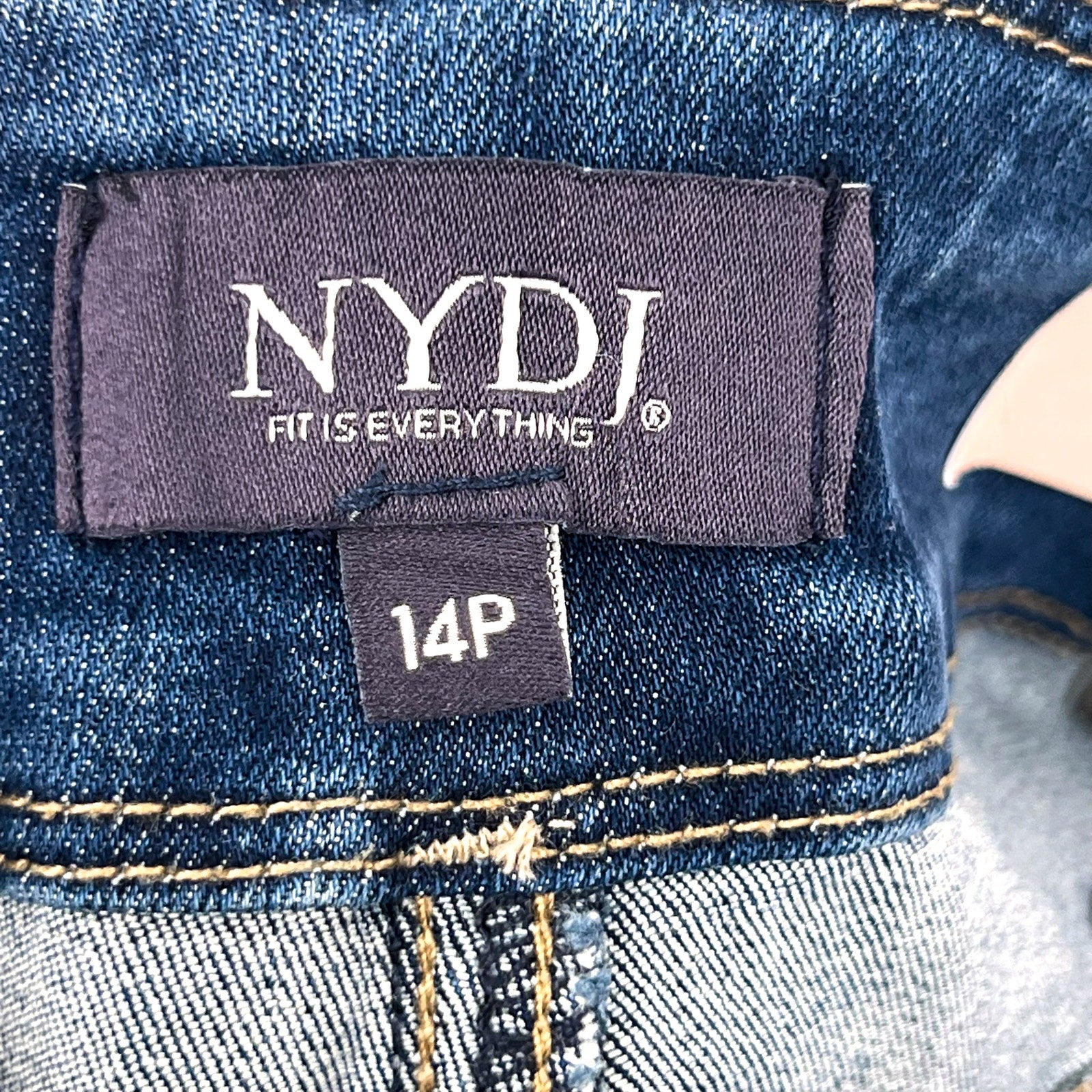 NYDJ Womens Major Wide Leg Capri Jeans 14 PETITE Serendipity Blue NWT