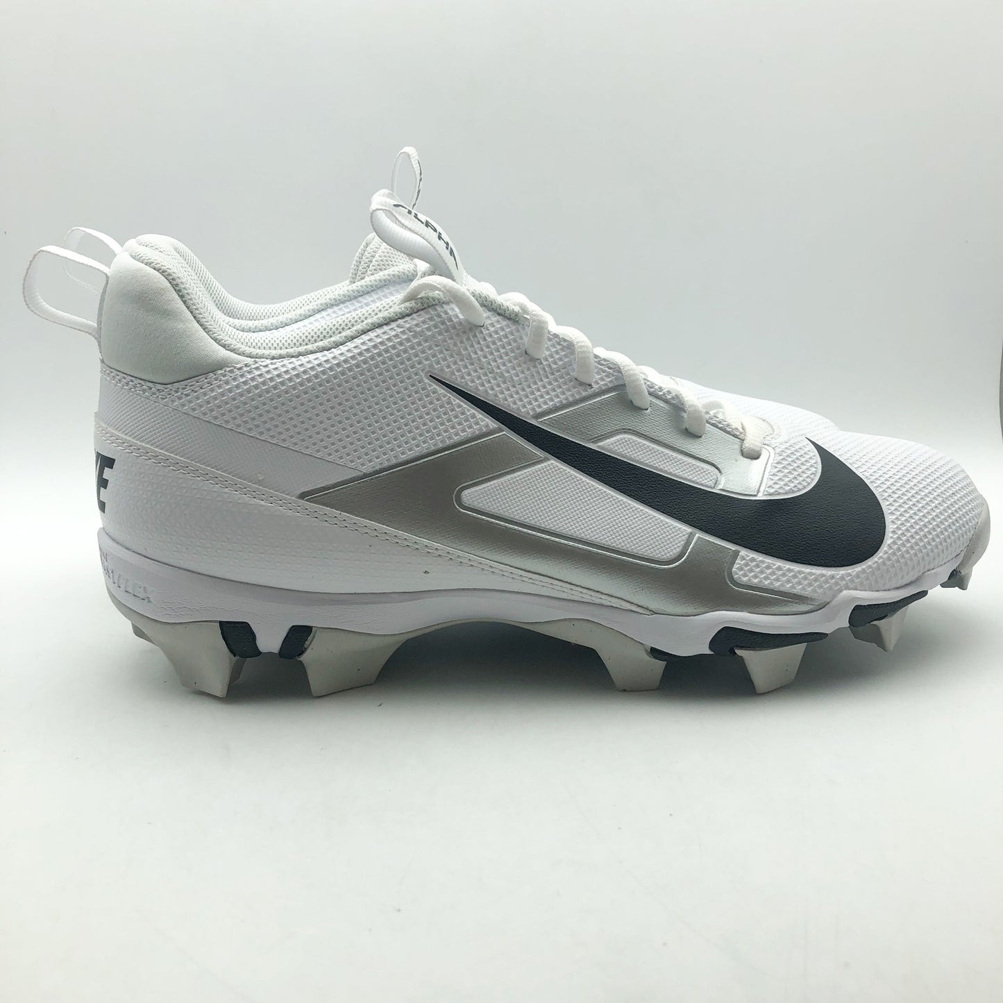 Nike Mens Alpha Menace 4 Shark Football Cleats Size 10 White Black NWOB