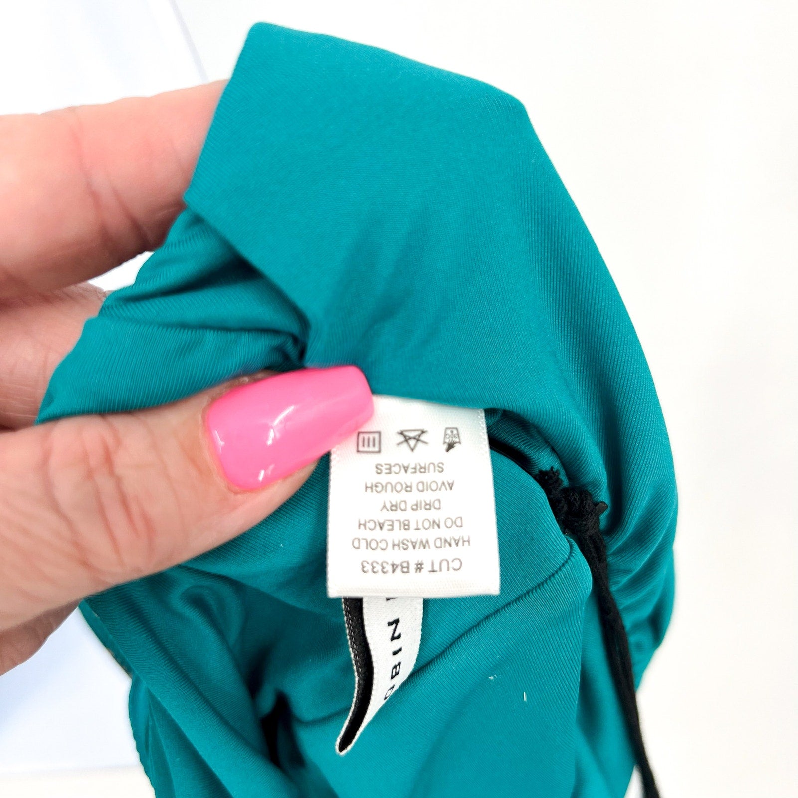ROBIN PICCONE Women's Romy V-Plunge One-Piece Swimsuit Size 2 Green Ocean NWT