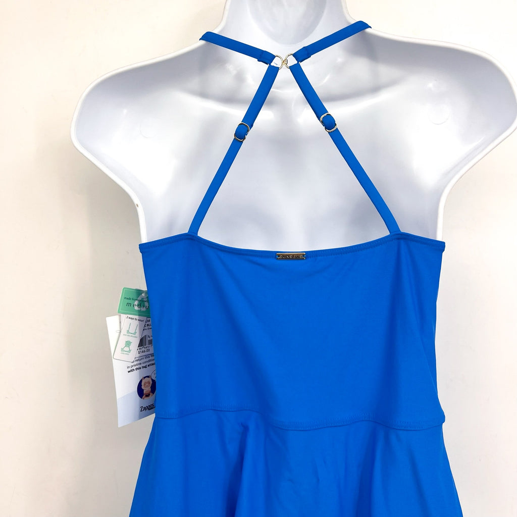 SUNSETS Women's Naomi Swim Dress One Piece Medium Electric Blue NWT