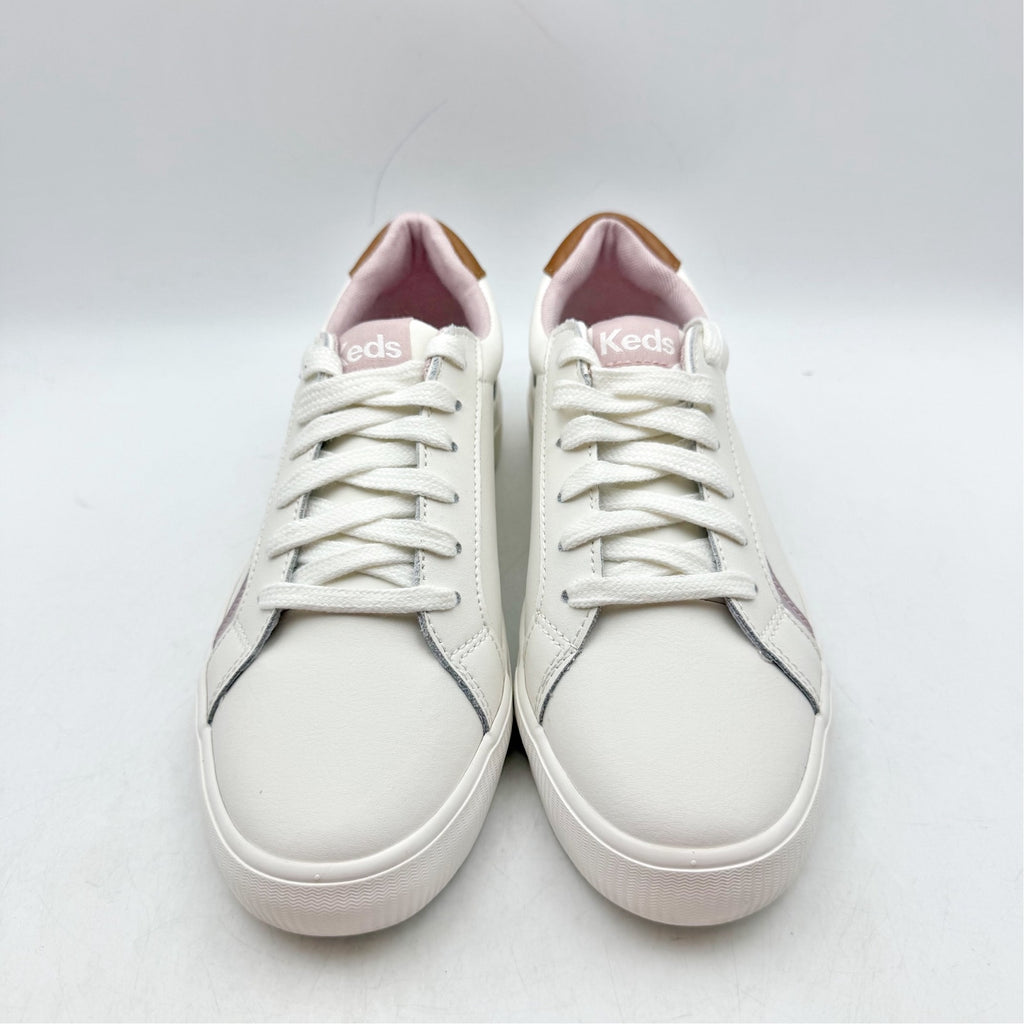 Keds Womens Pursuit Casual Court Sneakers Size 7 M White Leather NIB