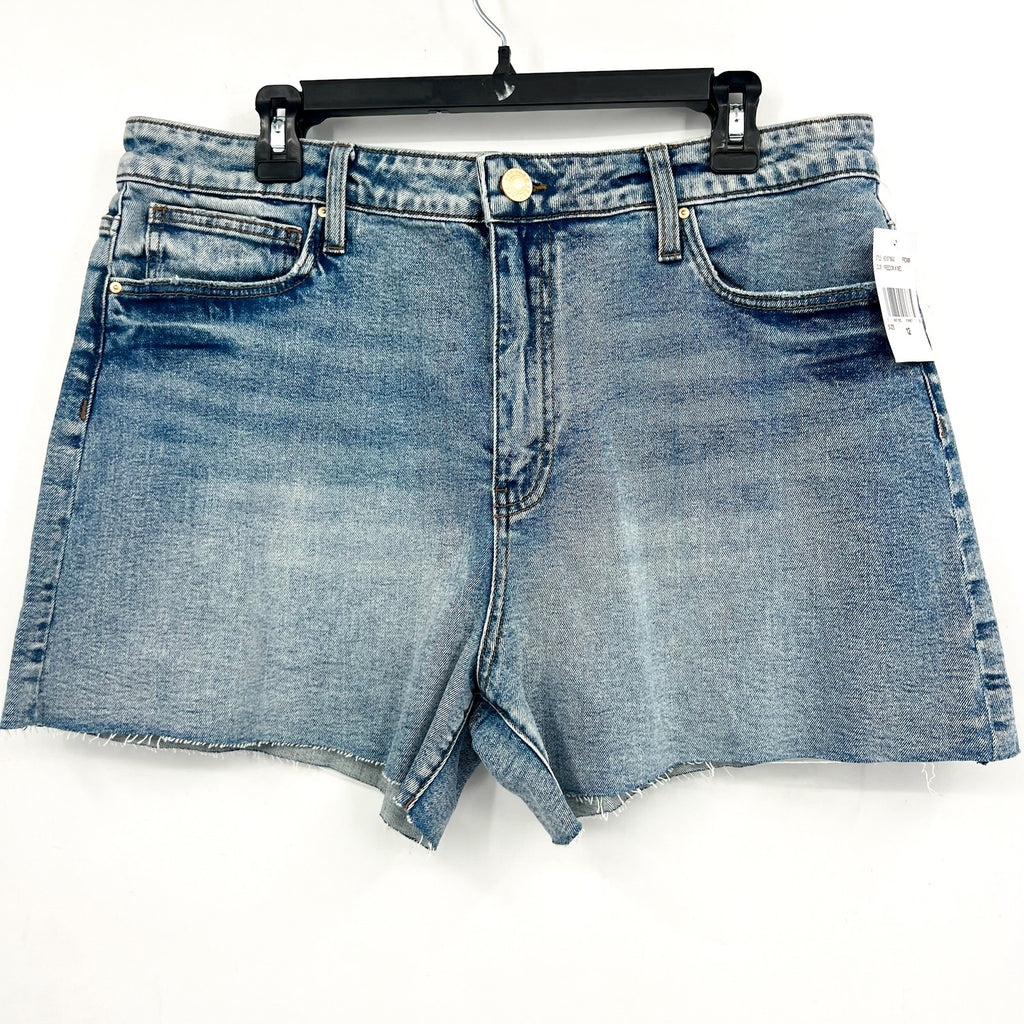 KUT FROM THE KLOTH Taylor Jean Shorts Size 12 Freedom Blue High Rise Raw Hem NWT