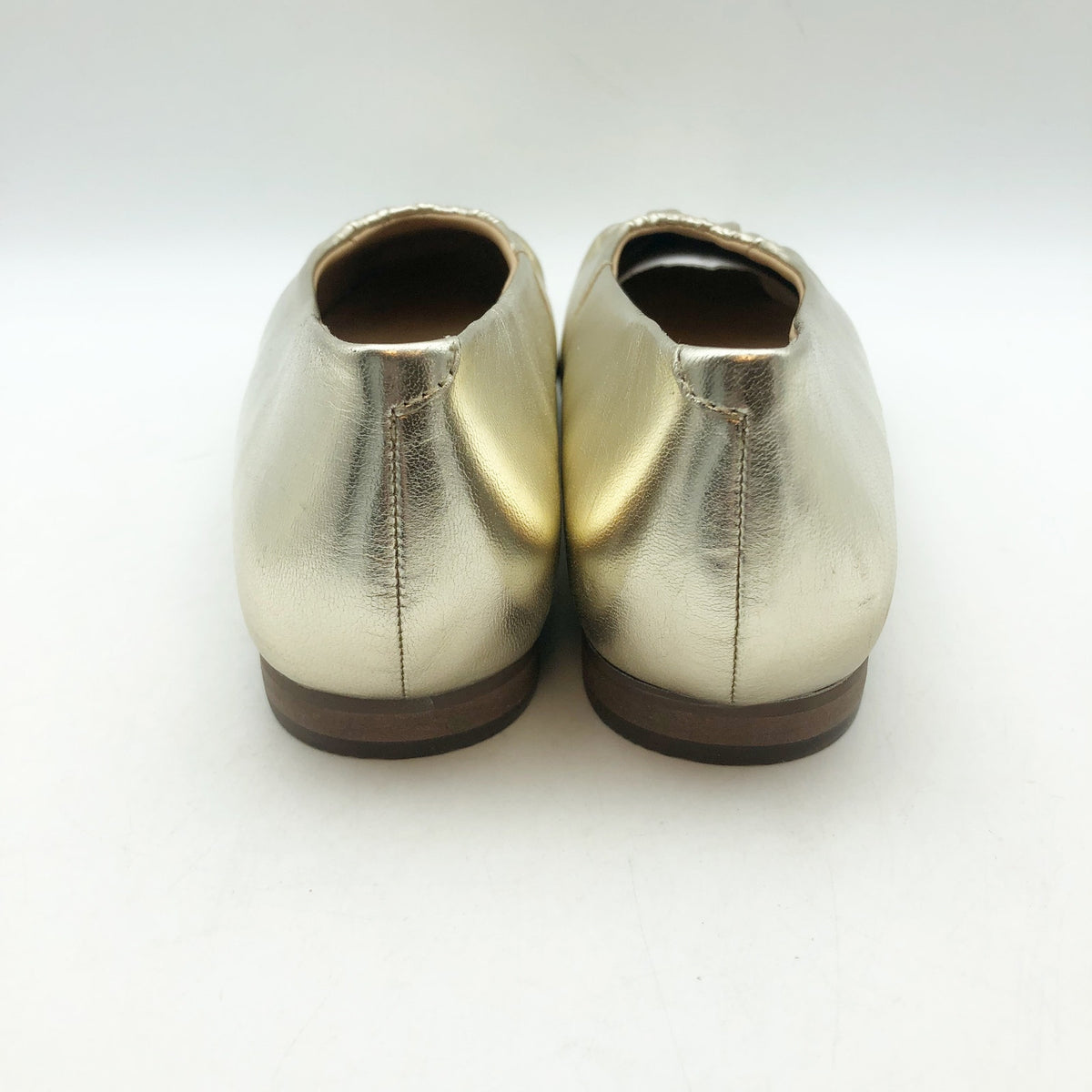 Seychelles Womens Little Things Flats US 7.5 EU 38 Platinum Gold Leather NWOB