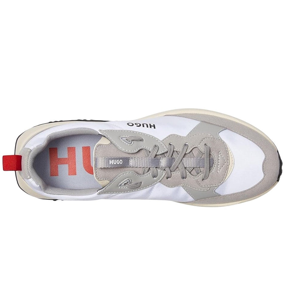 HUGO Mens Kane Runner Casual Sneakers Size 11 EU 44 White Hugo Boss NIB