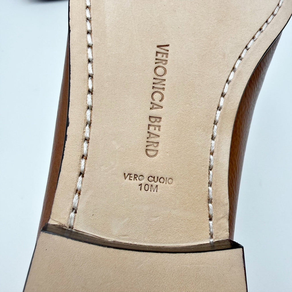 Veronica Beard Womens Penny 2 Loafers Size 10 M Caramel Brown Leather NIB