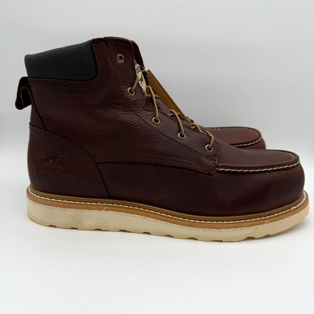 Irish Setter Mens Ashby 6" Aluminum-Toe Work Boots US 14 Brown Leather 83606 NIB