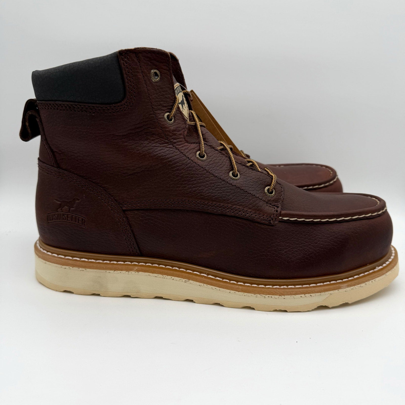 Irish Setter Mens Ashby 6" Aluminum-Toe Work Boots US 14 Brown Leather 83606 NIB