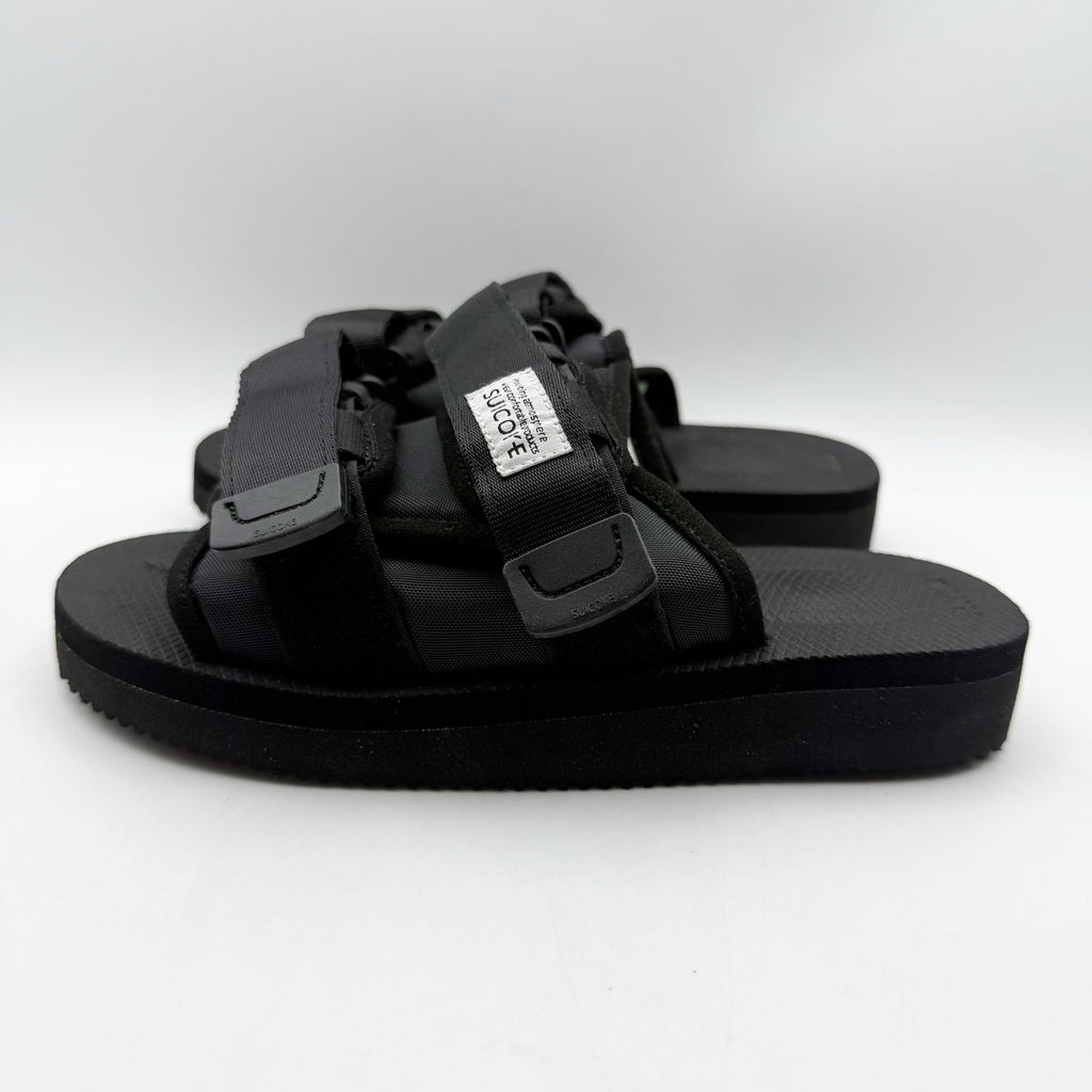 Suicoke Womens MOTO-VS Slip On Sandals Size 6 EU 35 Black Suede NWOB