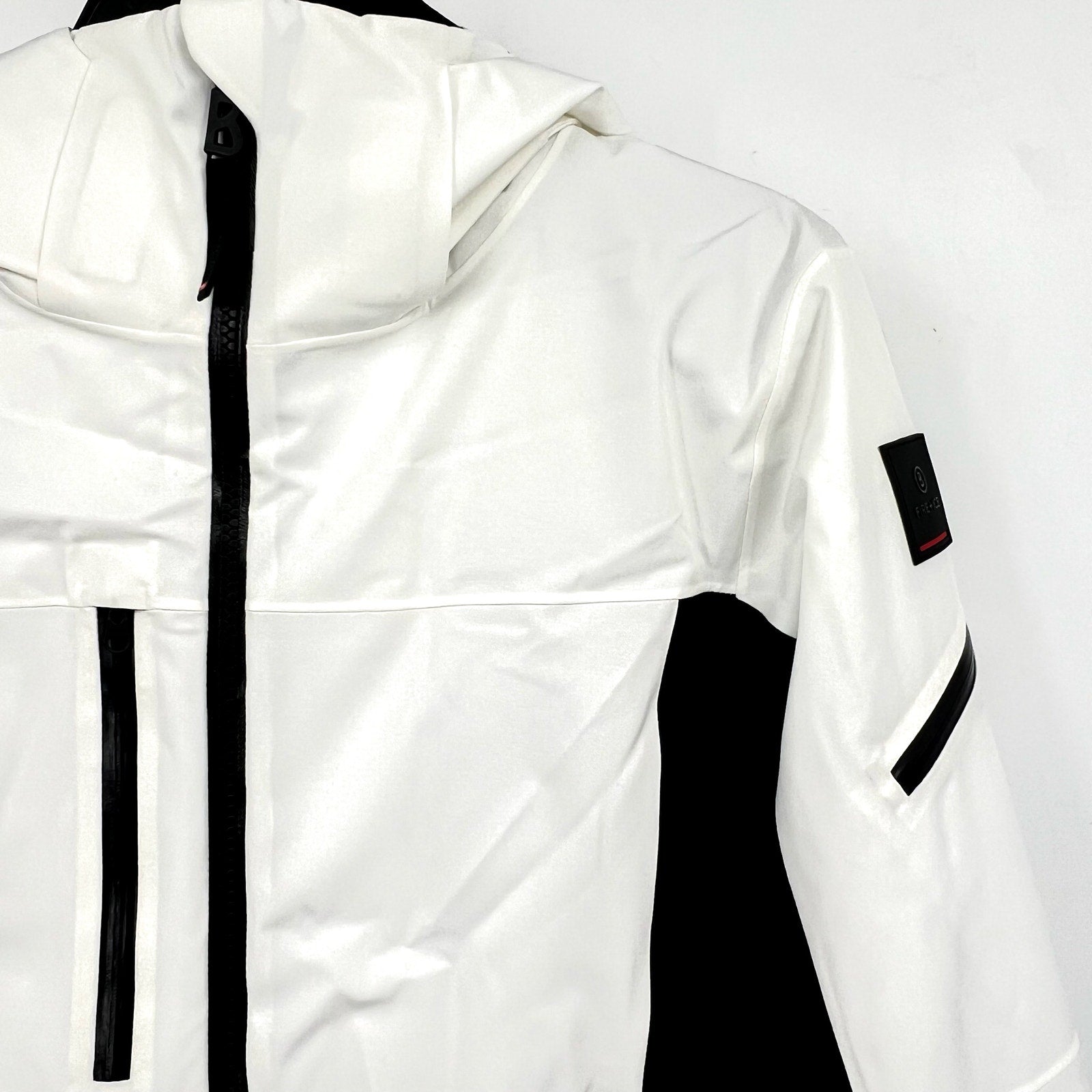 BOGNER Women's Dalya Hooded Two Tone Ski Jacket US 4 Small Off White WP NWOT