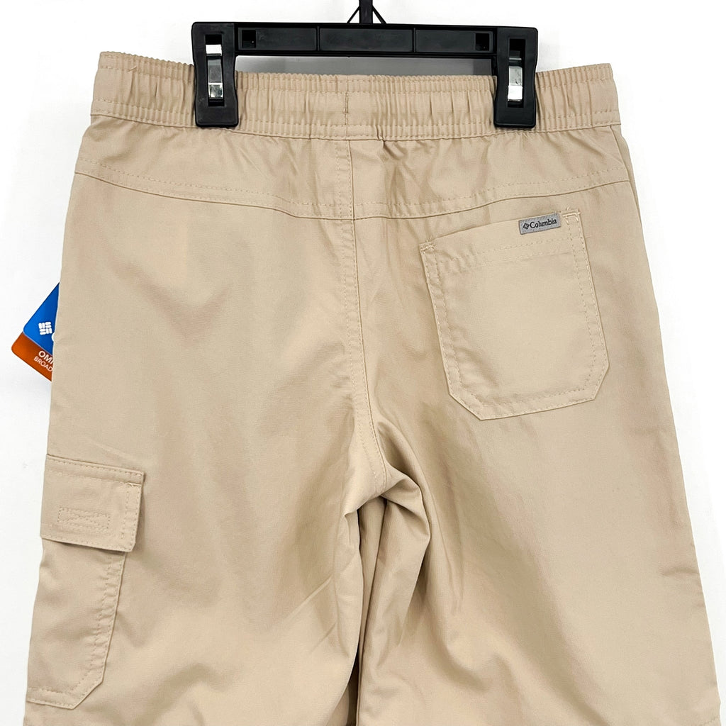 COLUMBIA Kids Silver Ridge Utility Convertible Pants Shorts Small Tan Cream NWT