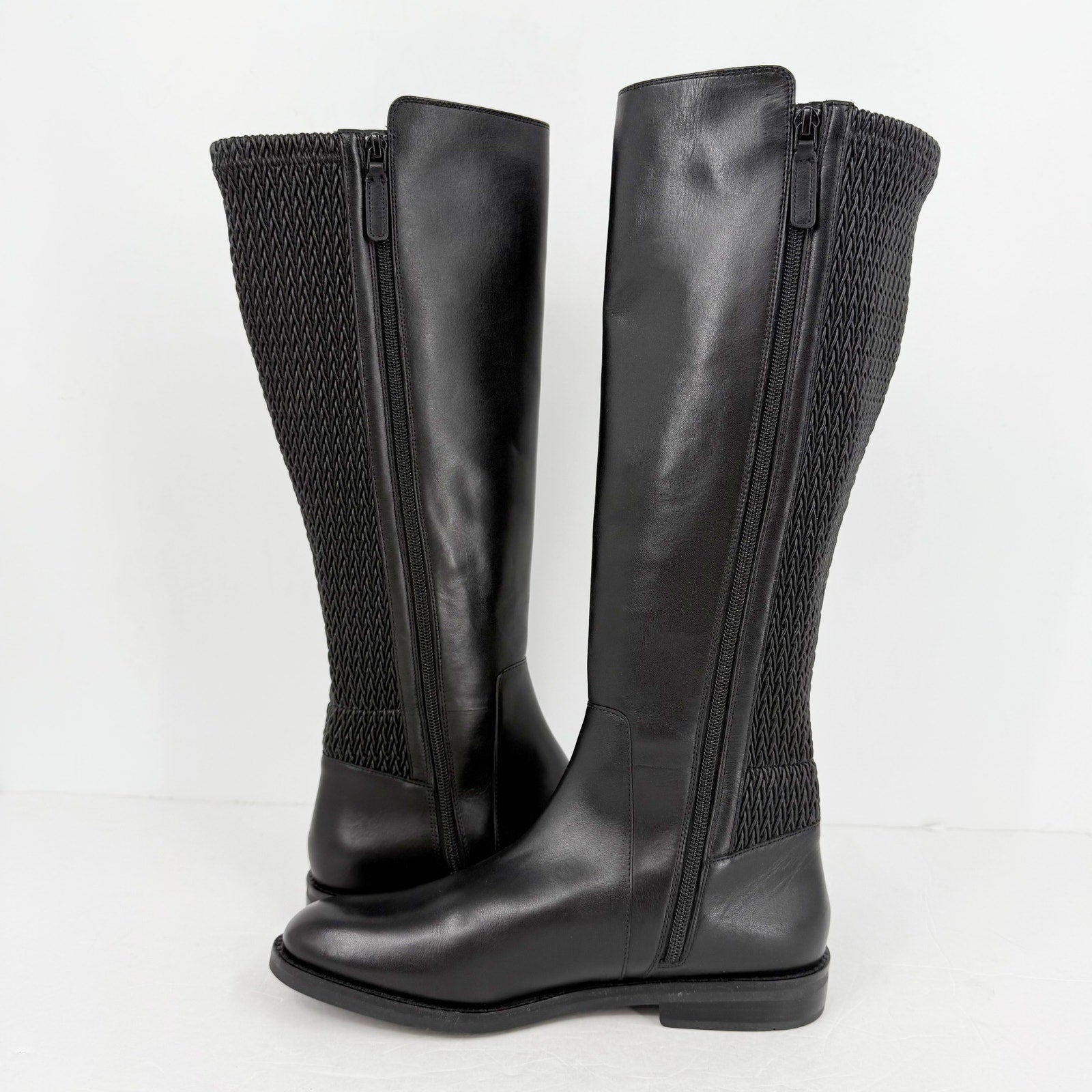 Cole Haan Womens Clover Knee High Boots US 11 M EU 42 Black Leather NIB