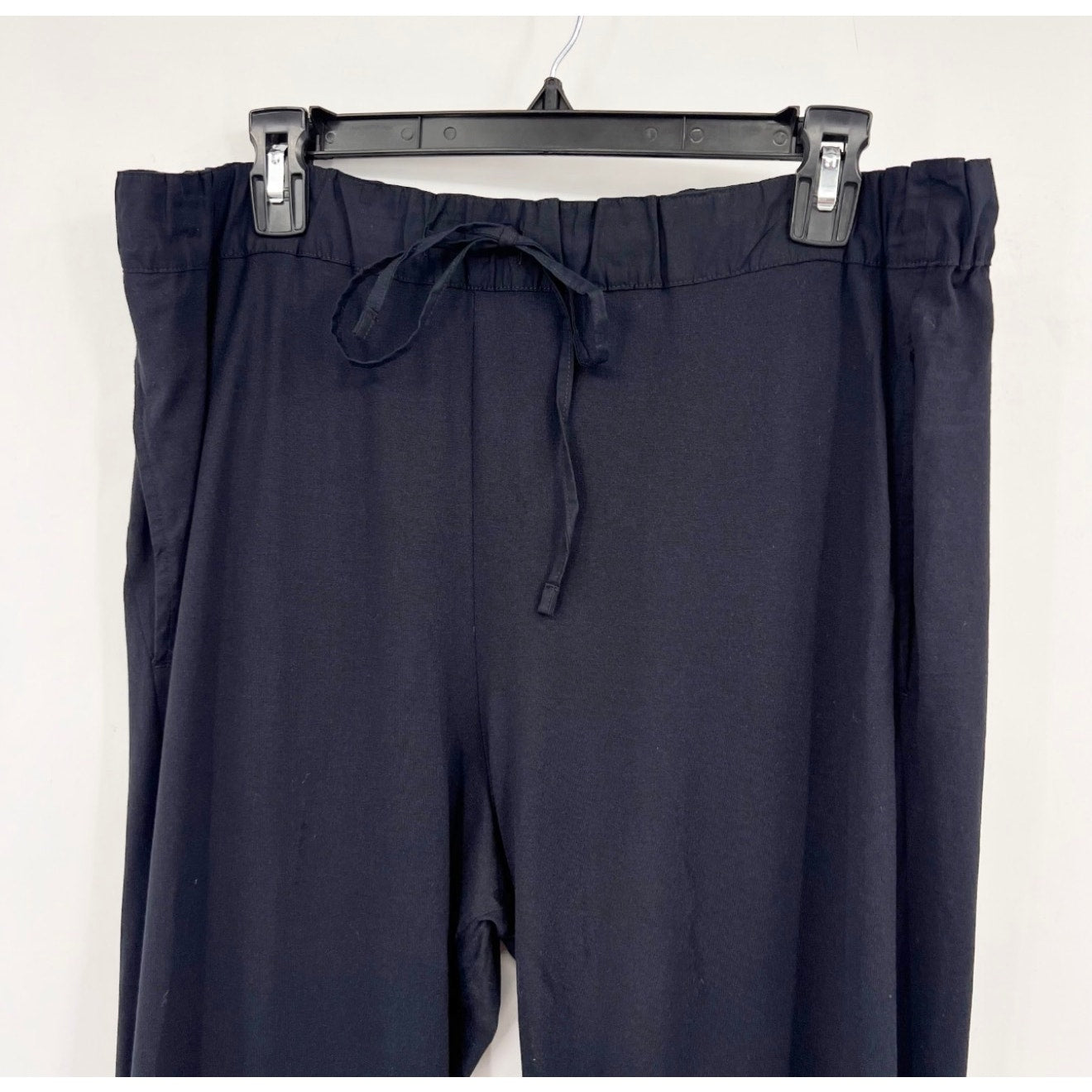 HANRO Men's Night & Day Long Cotton Pants XL Navy Blue Drawstring Pockets NWOT