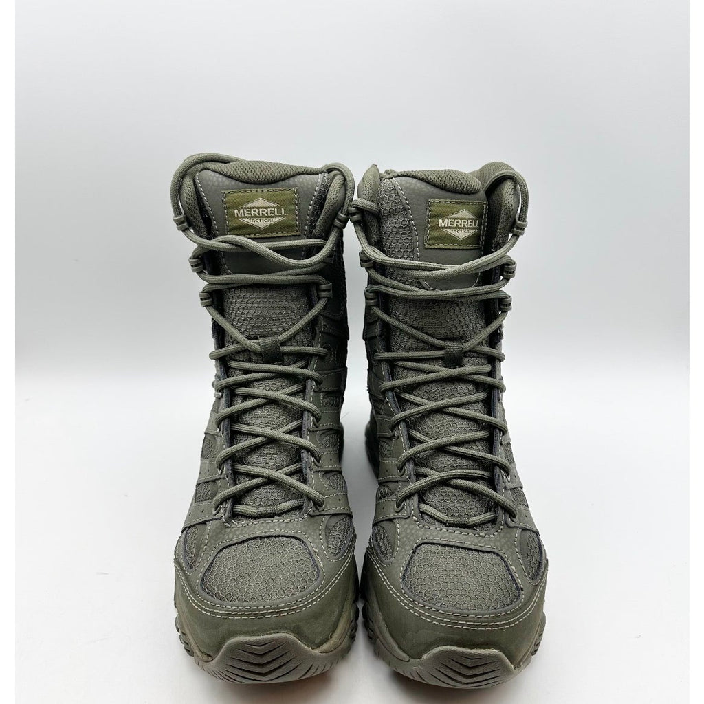 MERRELL Work Moab 3 8" Tactical Boots Mens 5 Womens 7 Green Leather NWOB