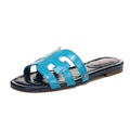 Sam Edelman Girls Bay Slide Sandals US 13 M EU 31 Navy Blue Leather NIB