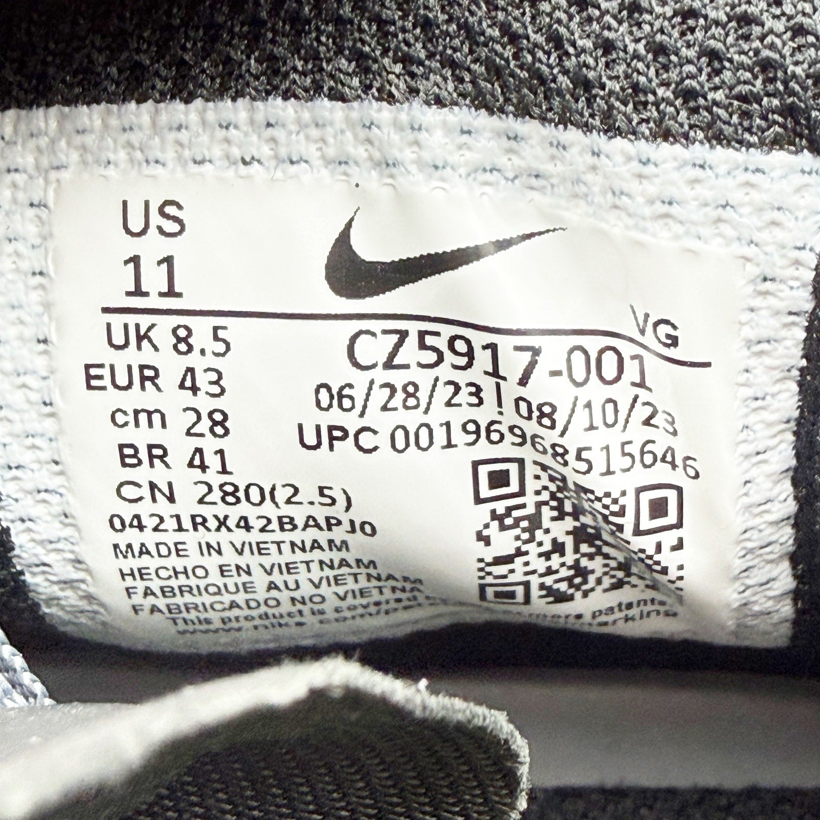 Nike Womens Hyperdiamond 4 Elite Softball Cleats US 11 EU 43 Black Grey NWOB
