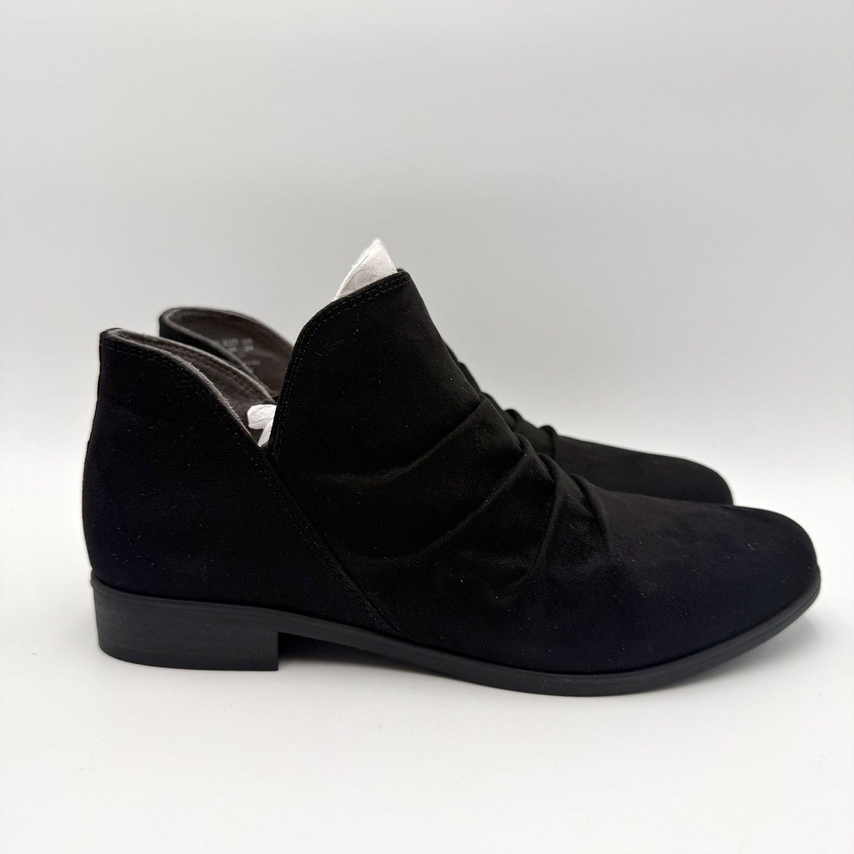 Dr. Scholls Womens Rae Ankle Booties Size 7.5 M EU 38 Black Microsuede NIB