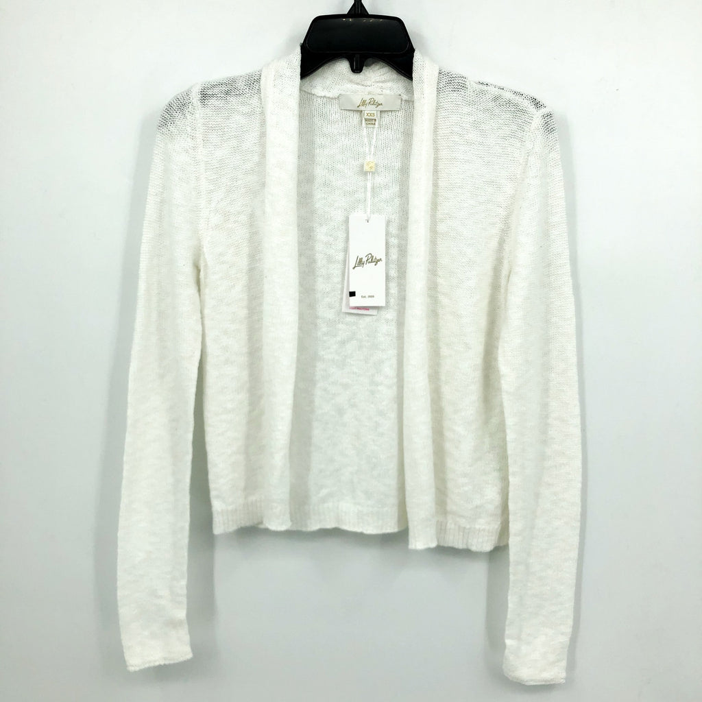 LILLY PULITZER Women's Faretta Cardigan XXS Resort White Open Long Sleeve NWT