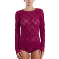 HANKY PANKY Women's Signature Lace Top Small Sugar Plum Unlined Long Sleeve NWT