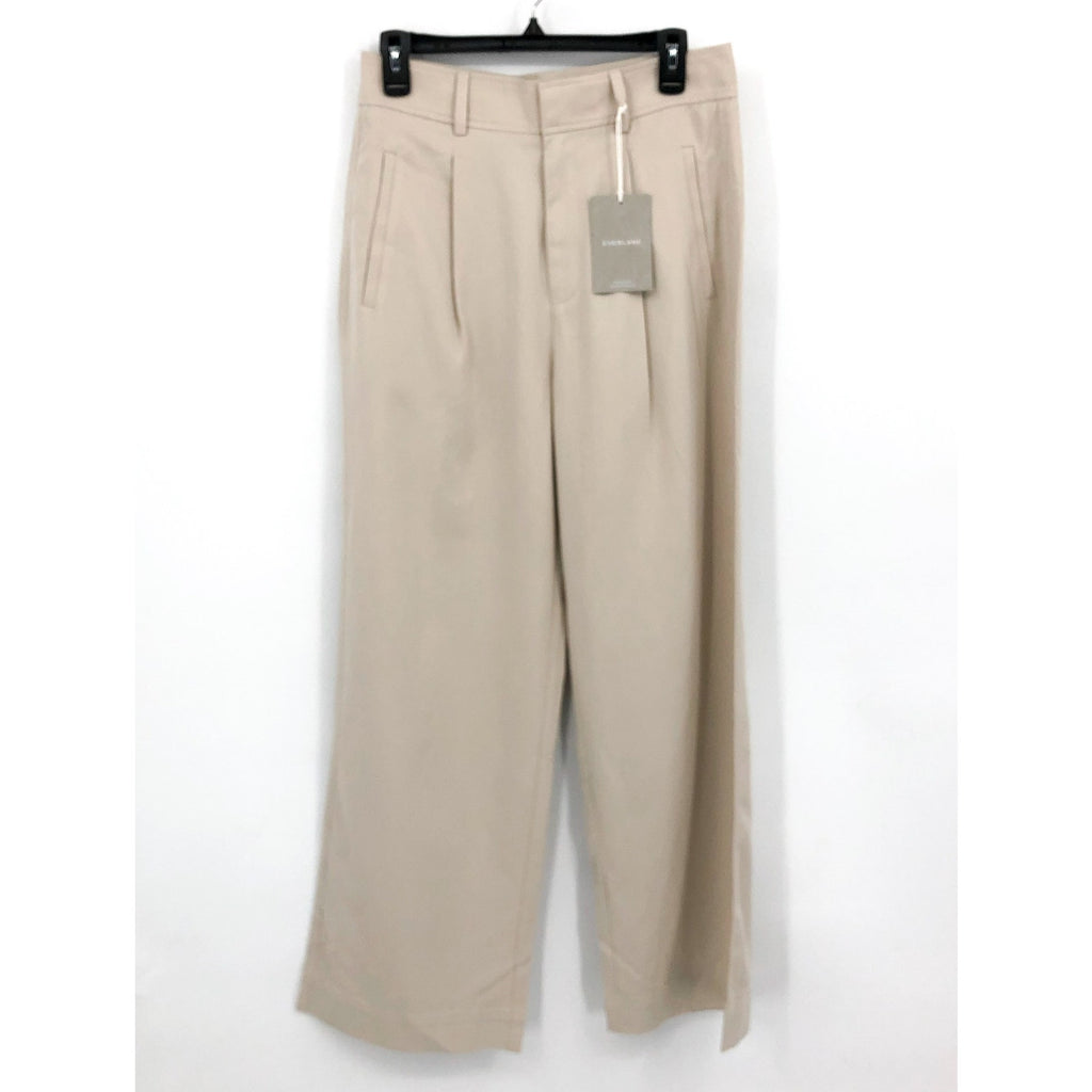 Everlane Womens Way High Drape Pants Size 6 Khaki 30" Inseam Sandstone NWT