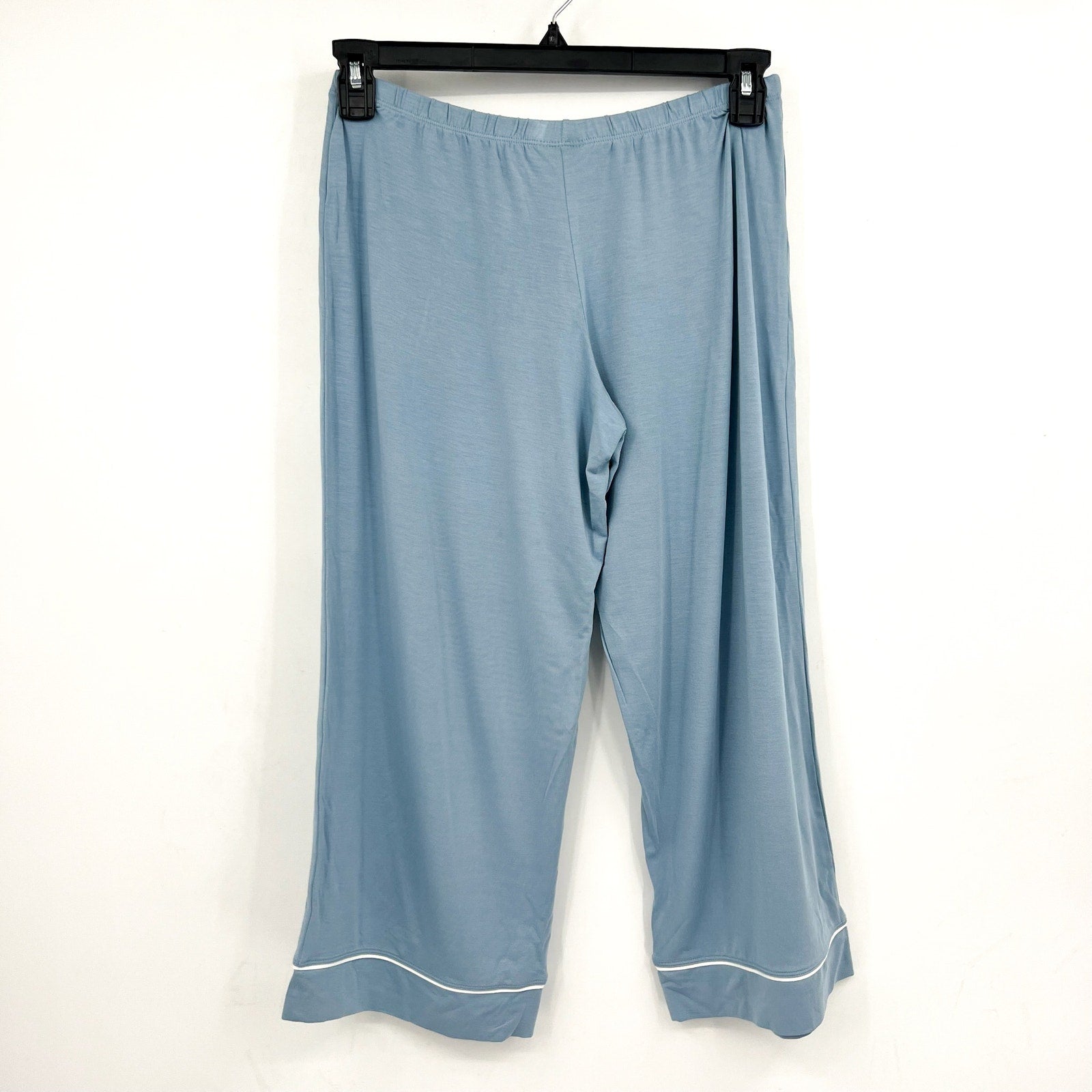 EBERJEY Gisele PJ Set Medium Light Blue Short Sleeve & Cropped Pant NWT