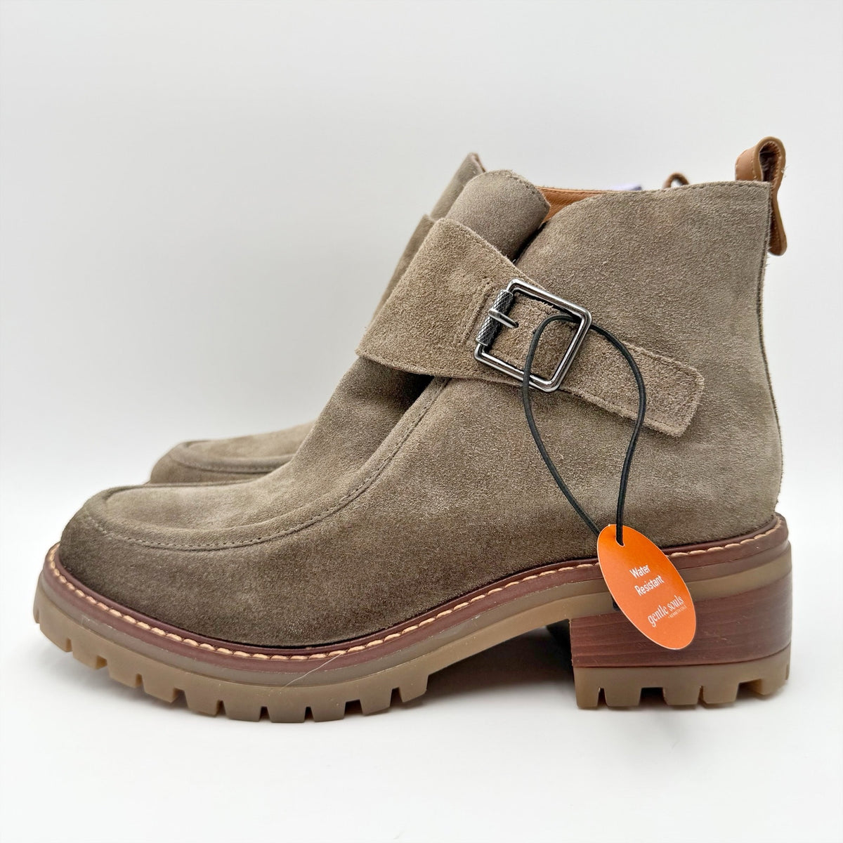 Kenneth Cole Gentle Souls Womens Baden Ankle Boots Size 8 M Grey Suede NIB