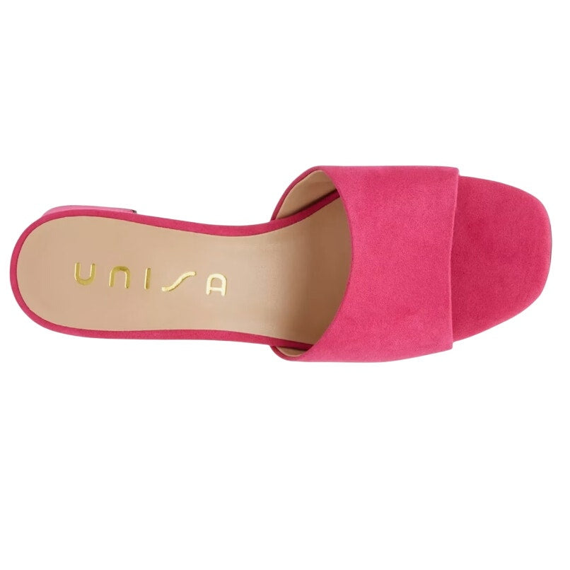 Unisa Womens Venley Heeled Sandal US 6 M EU 36.5 Pink Slip On NWOB