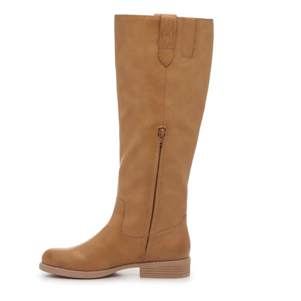 CROWN VINTAGE Womens Feya Knee High Boots Size 6 M EU 36.5 Tan Zip Heeled NWOB