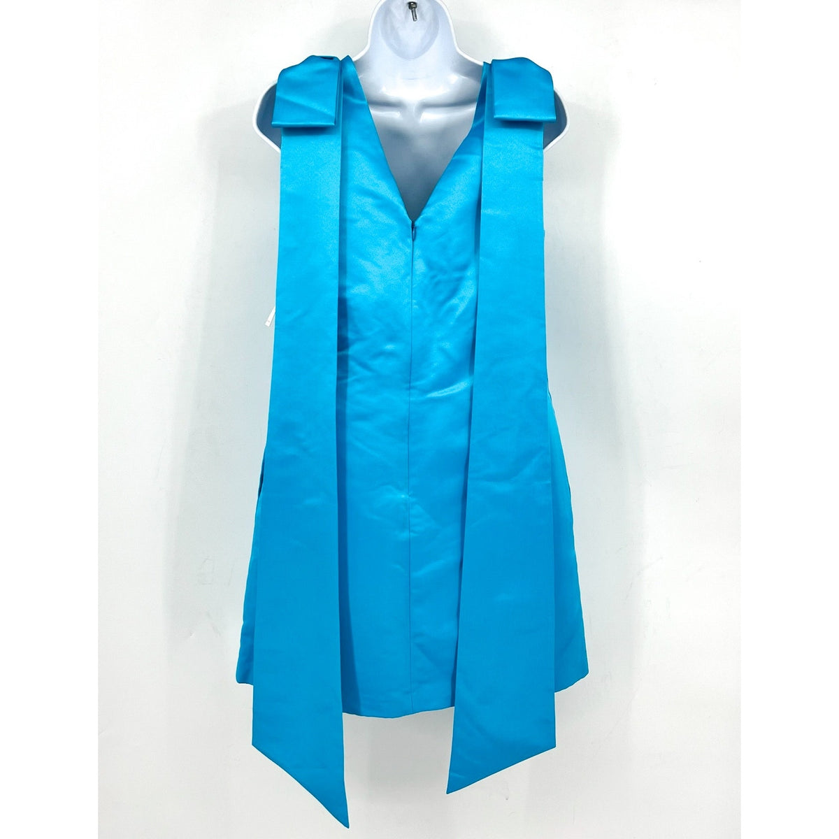 Trina Turk Womens Priscilla Shift Dress Size 2 Blue Satin Sleeveless NWT