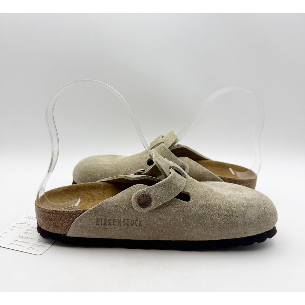 Birkenstock Women's Boston Soft Footbed Clogs EU 35 Taupe Suede NWT