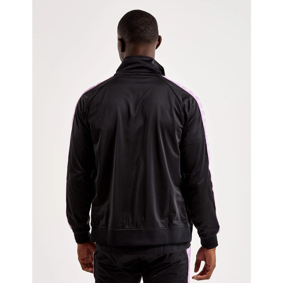KAPPA Men's 222 Banda Anniston Athletic Jacket XXL Black Smoke Violet White NWT