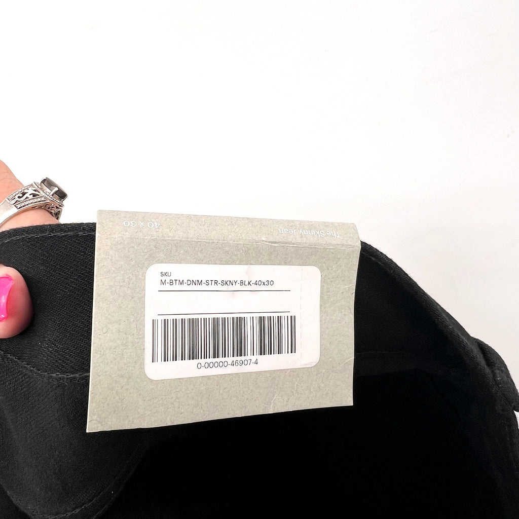 EVERLANE Men's Uniform Skinny Jeans 40x30 4-Way Stretch Organic Cotton Black NWT