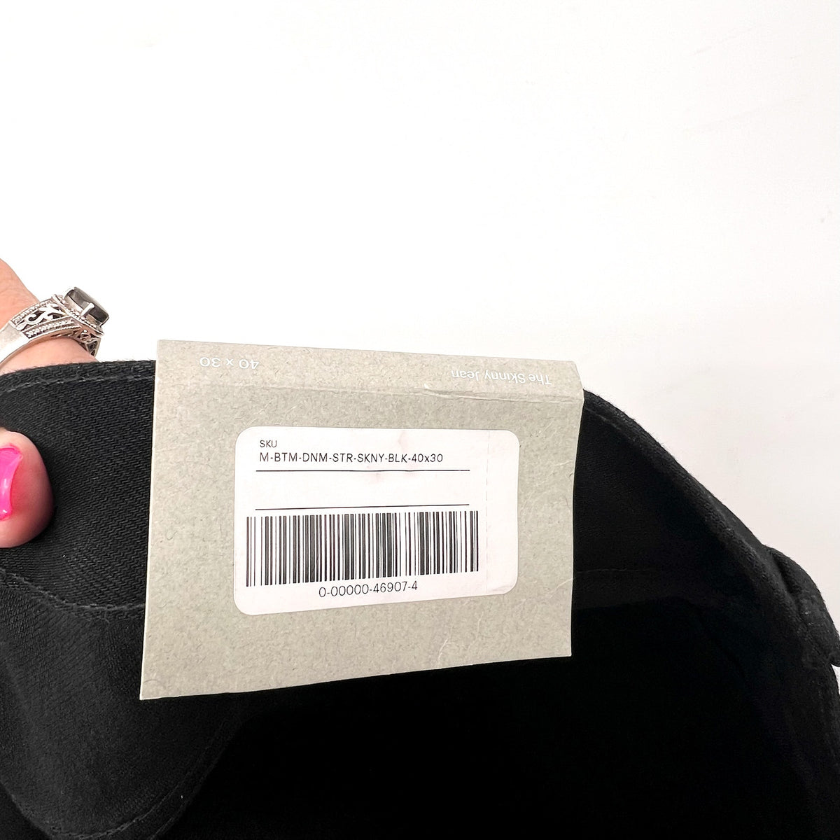 EVERLANE Men's Uniform Skinny Jeans 40x30 4-Way Stretch Organic Cotton Black NWT