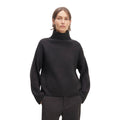 EVERLANE Women's The Felted Merino Funnel-Neck Sweater XS Black Pullover NWT