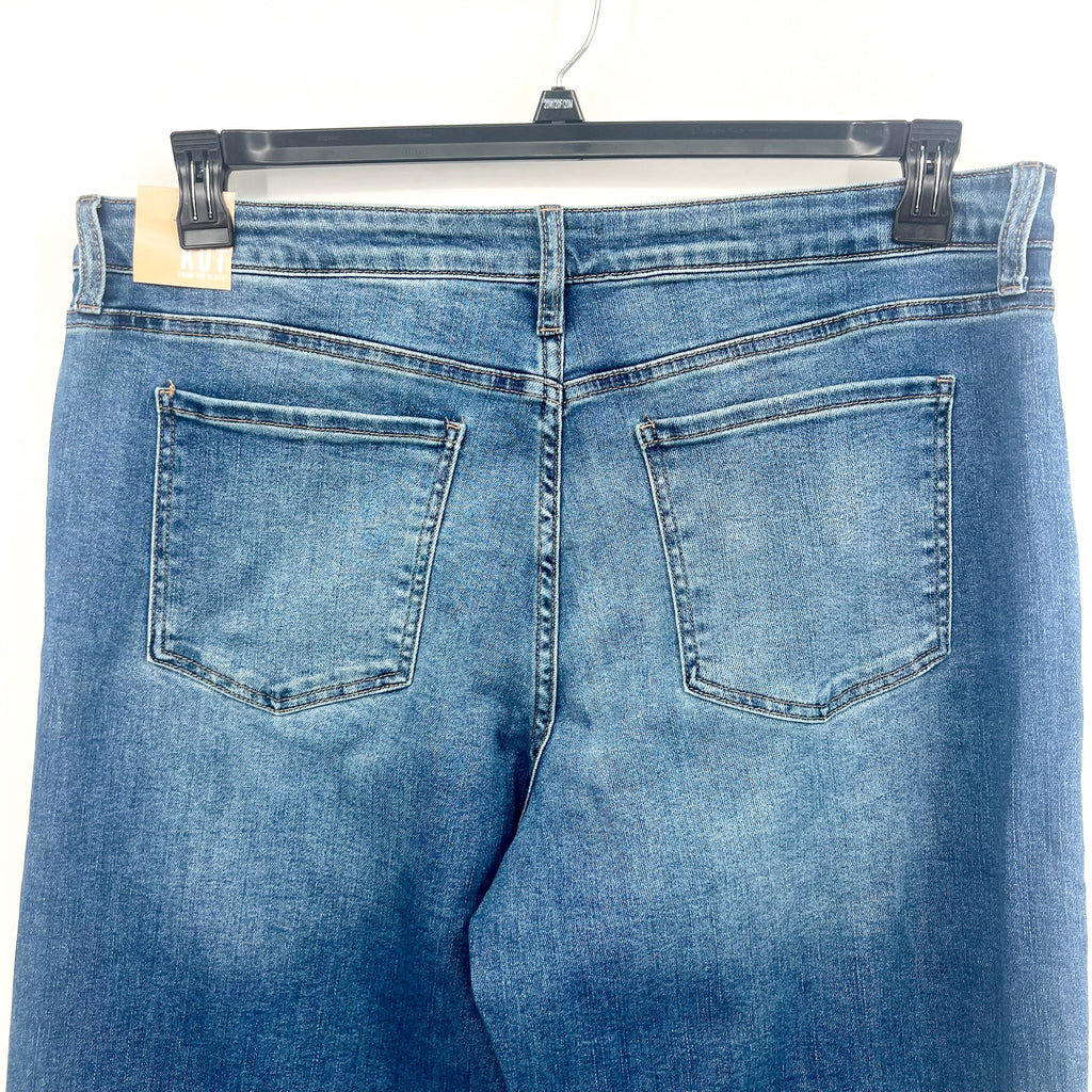 KUT FROM THE KLOTH Meg Wide Leg Ankle Jeans Size 18 Loyalty Blue Seamed NWT