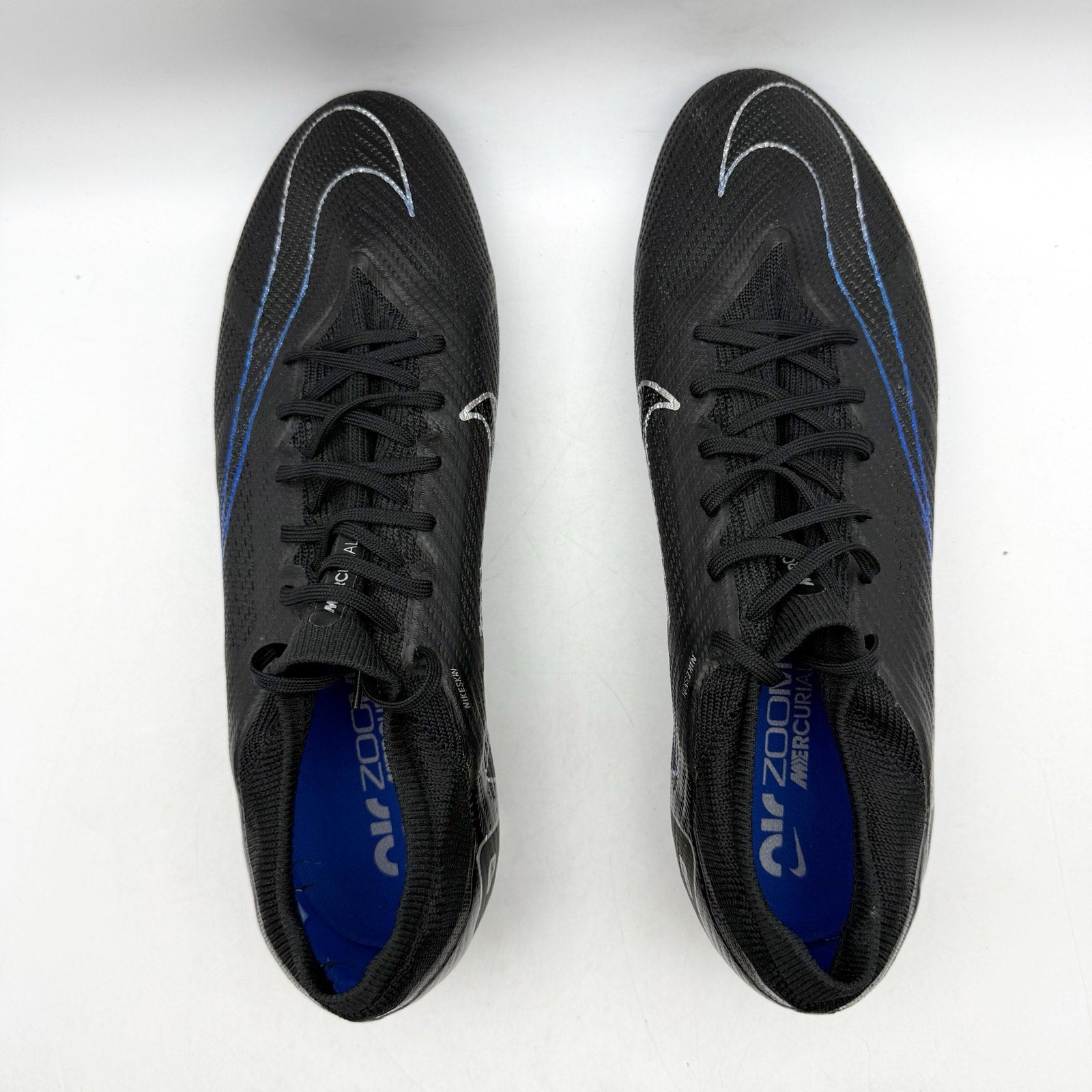 Nike Mens Zoom Mercurial Vapor 15 Pro FG Soccer Cleats US 12 Black Blue NWOB