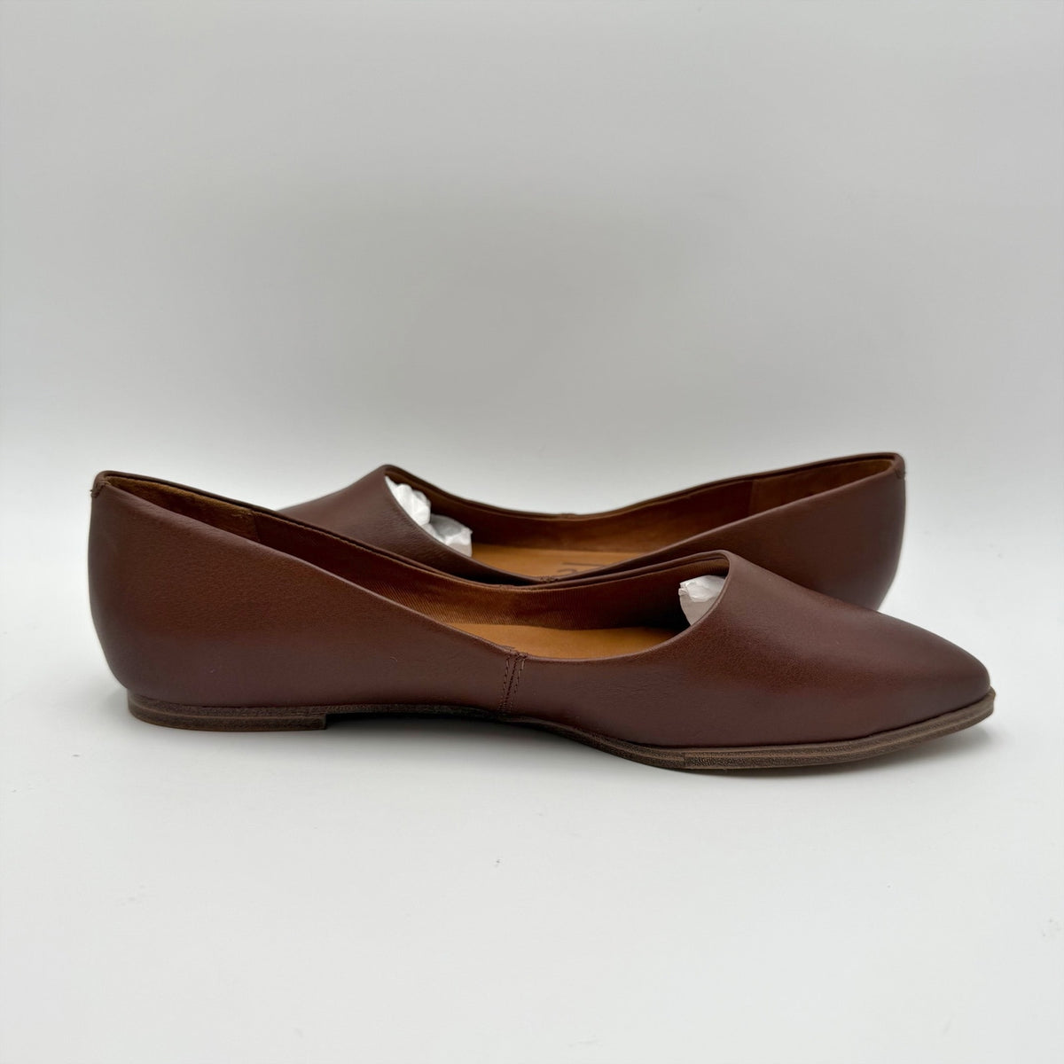Zodiac Womens Hill Ballet Flats Size 7.5 M EU 38 Cognac Brown Leather NIB