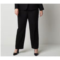 LE SUIT Women's Straight Leg Suit Pants Size 18 Black Flat Front Stretch NWOT